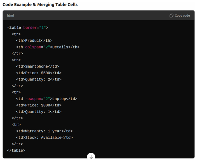 Merge cells