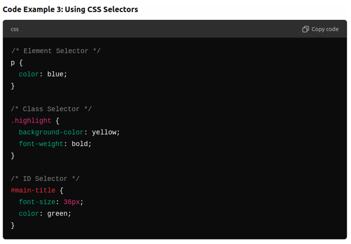 Css selector